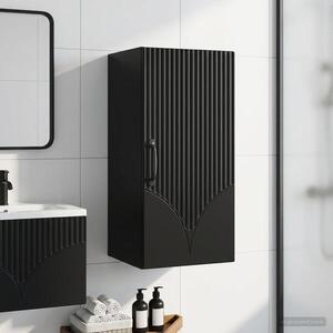 Imagine vidaXL Dulap de perete pentru baie HOORN Negru 30 x 31 x 59 cm