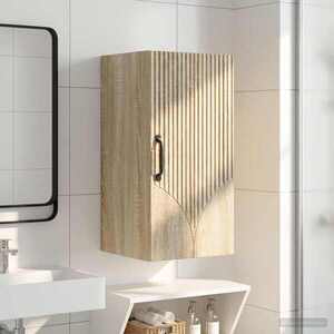 Imagine vidaXL Dulap de perete pentru baie HOORN Stejar Sonoma 30 x 31 x 59 cm