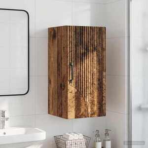Imagine vidaXL Dulap de perete pentru baie HOORN Lemn vechi 30 x 31 x 59 cm