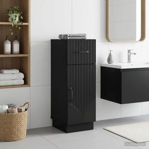 Imagine vidaXL Dulap de Depozitare pentru Baie HOORN Negru 30 x 31 x 77 cm