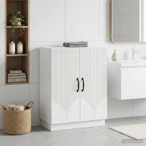 Imagine vidaXL Dulap de Depozitare pentru Baie HOORN Alb 59, 5 x 31 x 77 cm