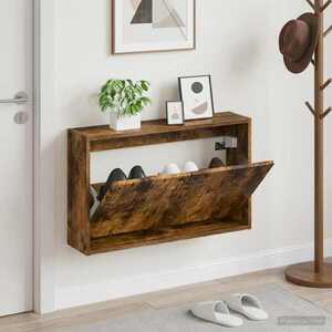 Imagine vidaXL Dulap pentru pantofi montat pe perete HOORN 71 x 17 x 43 cm
