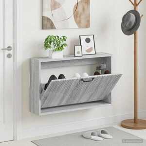 Imagine vidaXL Dulap pentru pantofi montat pe perete HOORN 71 x 17 x 43 cm