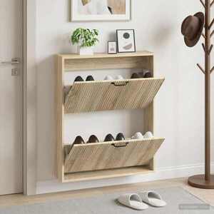 Imagine vidaXL Dulap pentru pantofi montat pe perete HOORN 71 x 17 x 86 cm