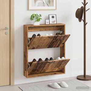 Imagine vidaXL Dulap pentru pantofi montat pe perete HOORN 71 x 17 x 86 cm