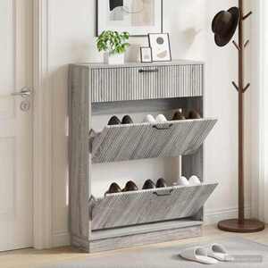 Imagine vidaXL Dulap pentru pantofi HOORN 78 x 24 x 100 cm Lemn prelucrat