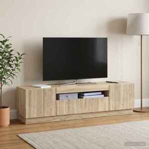 Imagine vidaXL Cabinet TV cu LED Stejar Sonoma Lemn prelucrat