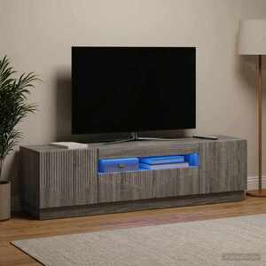 Imagine vidaXL Cabinet TV cu LED Sonoma gri Lemn prelucrat