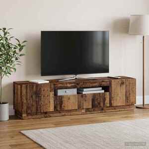 Imagine vidaXL Cabinet TV cu LED Lemn vechi Lemn prelucrat