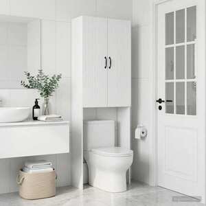 Imagine vidaXL Dulap pentru toaletă HOORN Alb 66 x 25, 5 x 190 cm