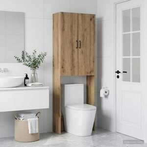 Imagine vidaXL Dulap pentru toaletă HOORN Stejar Artizanal 66 x 25, 5 x 190 cm