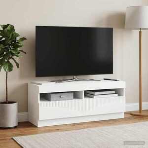 Imagine vidaXL Cabinet TV cu LED Alb Lemn prelucrat