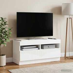 Imagine vidaXL Cabinet TV cu LED Alb Lemn prelucrat
