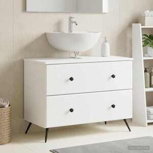 Imagine vidaXL Dulap pentru Chiuveta de Baie BREDA Alb 82 x 41 x 59 cm