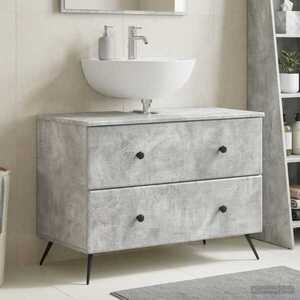 Imagine vidaXL Dulap pentru Chiuveta de Baie BREDA Gri Beton 82 x 41 x 59 cm