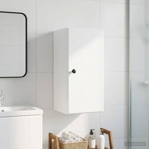 Imagine vidaXL Dulap de perete pentru baie BREDA Alb 30 x 31 x 59 cm