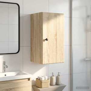 Imagine vidaXL Dulap de perete pentru baie BREDA Stejar Sonoma 30 x 31 x 59 cm
