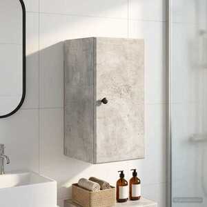 Imagine vidaXL Dulap de perete pentru baie BREDA Gri Beton 30 x 31 x 59 cm