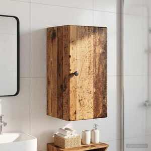 Imagine vidaXL Dulap de perete pentru baie BREDA Lemn vechi 30 x 31 x 59 cm