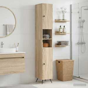 Imagine vidaXL Cabinet de Baie cu Raft Deschis BREDA Stejar Sonoma