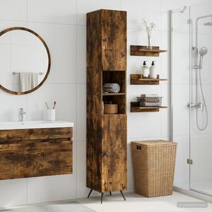 Imagine vidaXL Cabinet de Baie cu Raft Deschis BREDA Stejar fumuriu