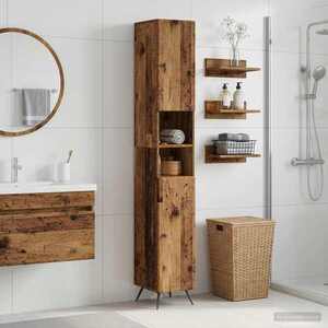 Imagine vidaXL Cabinet de Baie cu Raft Deschis BREDA Lemn vechi