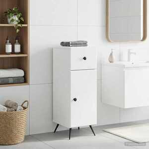 Imagine vidaXL Dulap de Depozitare pentru Baie BREDA Alb 30 x 31 x 80 cm