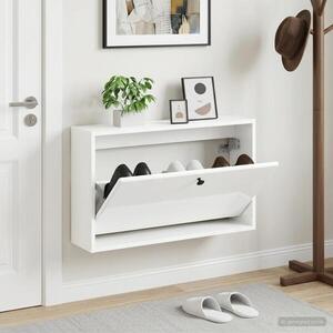 Imagine vidaXL Dulap pentru pantofi montat pe perete BREDA 71 x 17 x 43 cm