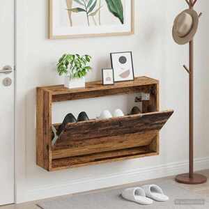 Imagine vidaXL Dulap pentru pantofi montat pe perete BREDA 71 x 17 x 43 cm