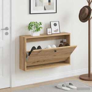 Imagine vidaXL Dulap pentru pantofi montat pe perete BREDA 71 x 17 x 43 cm