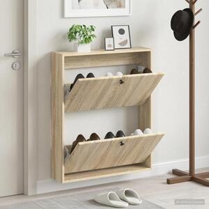 Imagine vidaXL Dulap pentru pantofi montat pe perete BREDA 71 x 17 x 86 cm