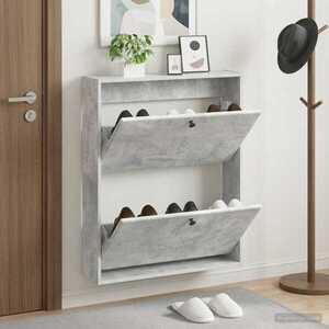 Imagine vidaXL Dulap pentru pantofi montat pe perete BREDA 71 x 17 x 86 cm
