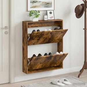 Imagine vidaXL Dulap pentru pantofi montat pe perete BREDA 71 x 17 x 86 cm