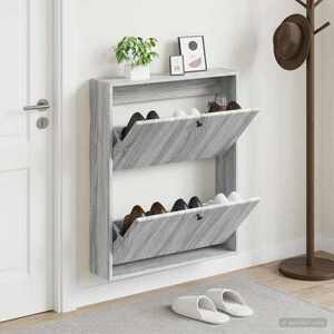 Imagine vidaXL Dulap pentru pantofi montat pe perete BREDA 71 x 17 x 86 cm