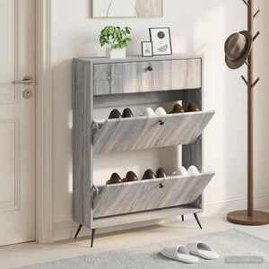Imagine vidaXL Dulap pentru pantofi BREDA 78 x 24 x 103 cm Lemn prelucrat