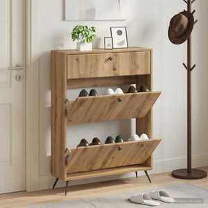 Imagine vidaXL Dulap pentru pantofi BREDA 78 x 24 x 103 cm Lemn prelucrat