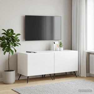 Imagine vidaXL Cabinet TV Alb foarte lucios Lemn prelucrat