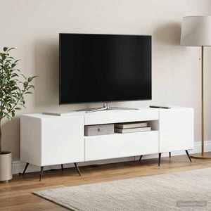 Imagine vidaXL Cabinet TV cu LED Alb Lemn prelucrat