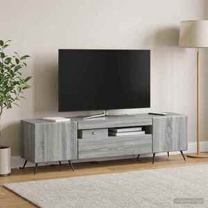 Imagine vidaXL Cabinet TV cu LED Sonoma gri Lemn prelucrat
