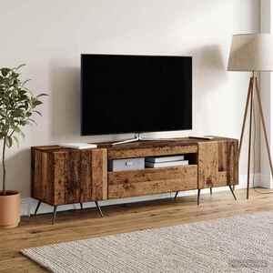Imagine vidaXL Cabinet TV cu LED Lemn vechi Lemn prelucrat