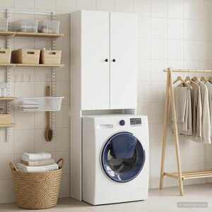 Imagine vidaXL Dulap pentru toaletă BREDA Alb 66 x 25, 5 x 190 cm