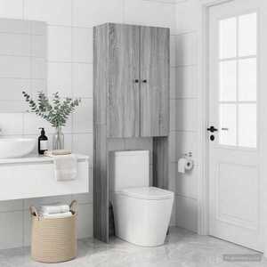 Imagine vidaXL Dulap pentru toaletă BREDA Sonoma gri 66 x 25, 5 x 190 cm