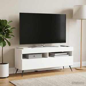 Imagine vidaXL Cabinet TV cu LED Alb Lemn prelucrat