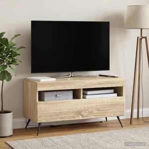 Imagine vidaXL Cabinet TV cu LED Stejar Sonoma Lemn prelucrat