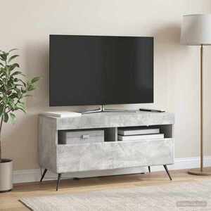Imagine vidaXL Cabinet TV cu LED Gri Beton Lemn prelucrat