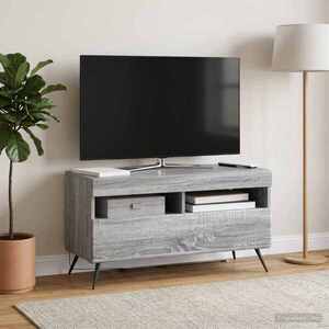 Imagine vidaXL Cabinet TV cu LED Sonoma gri Lemn prelucrat