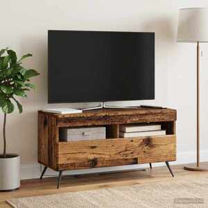 Imagine vidaXL Cabinet TV cu LED Lemn vechi Lemn prelucrat