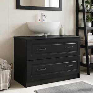 Imagine vidaXL Dulap pentru Chiuveta de Baie UTRECHT Negru 82 x 41 x 56 cm
