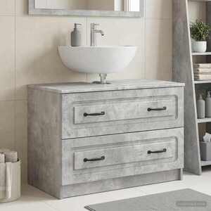 Imagine vidaXL Dulap pentru Chiuveta de Baie UTRECHT Gri Beton 82 x 41 x 56 cm