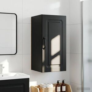 Imagine vidaXL Dulap de perete pentru baie UTRECHT Negru 30 x 31 x 59 cm
